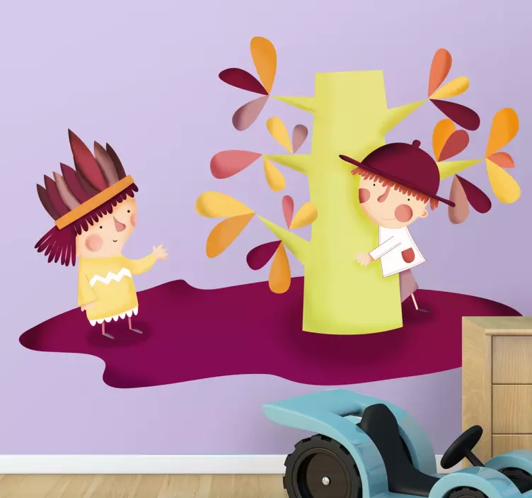 Adesivo infantil índios e cowboys - TenStickers