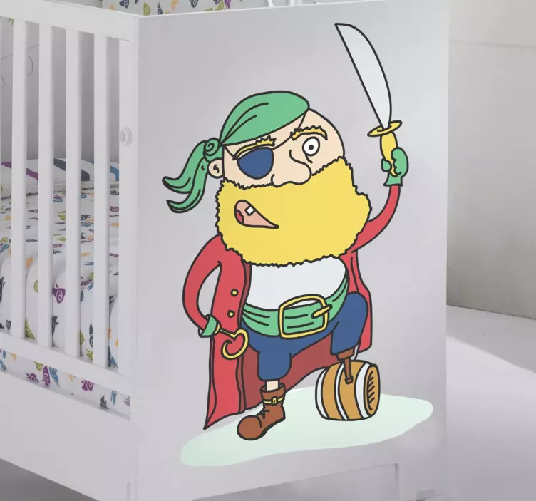 Adesivo infantil pirata perna de pau - TenStickers