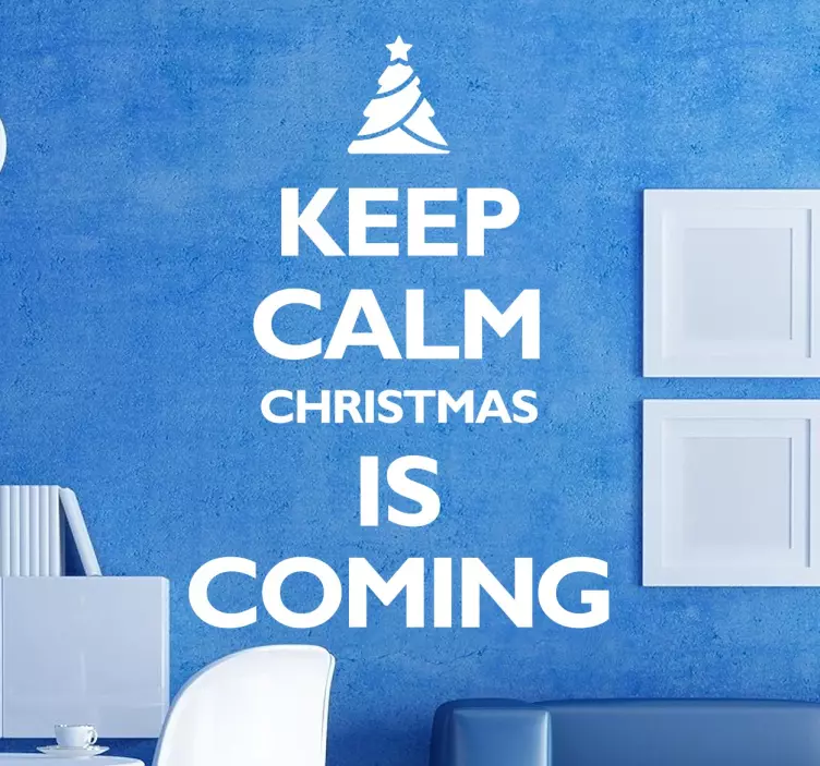 Adesivo Keep Calm Christmas is coming - TenStickers
