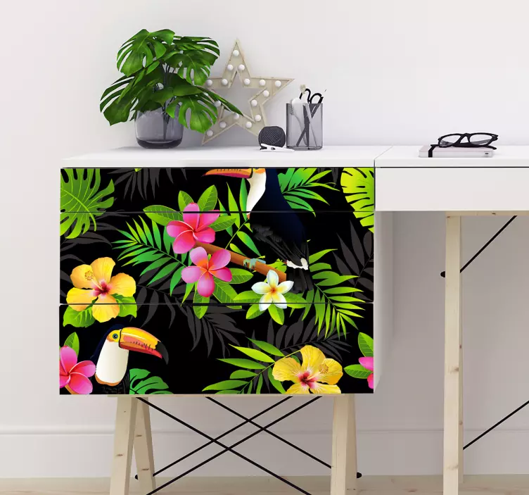Adesivo para móveis estilo tropical - TenStickers