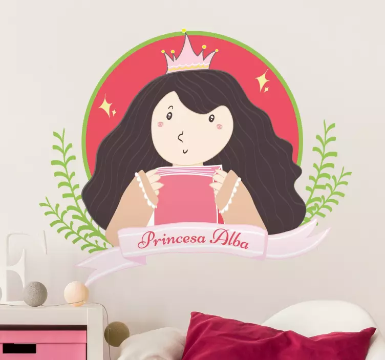Adesivo princesa personalizável - TenStickers