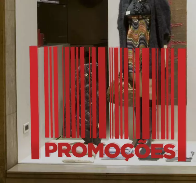 Adesivo promoções código de barras - TenStickers