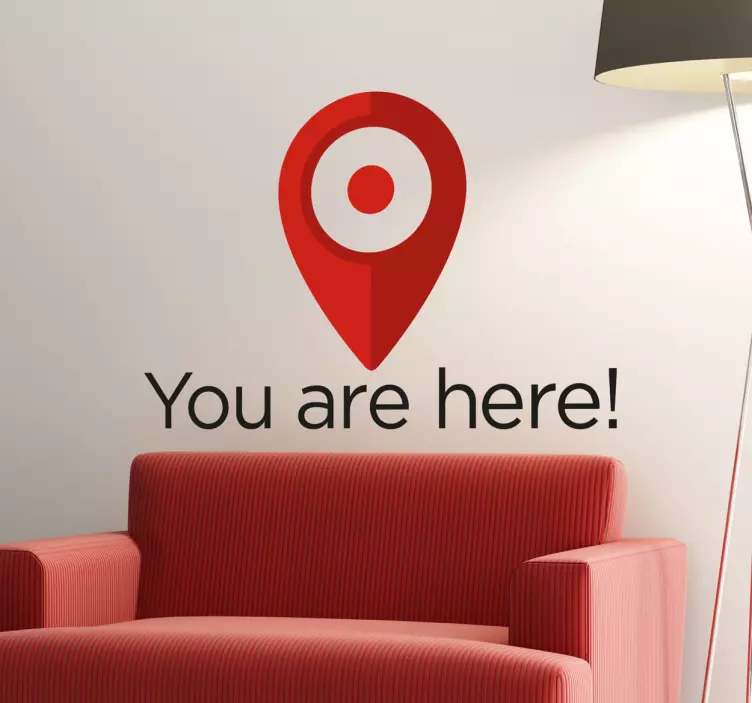 Adesivo you are here - TenStickers
