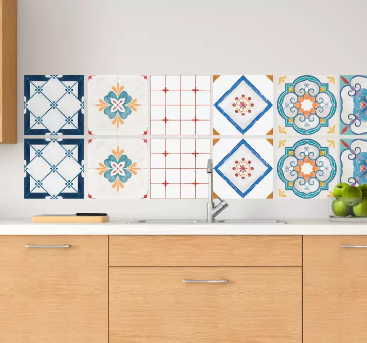 Autocolantes azulejos decorativos produtode ladrilhos de cimento - TenStickers