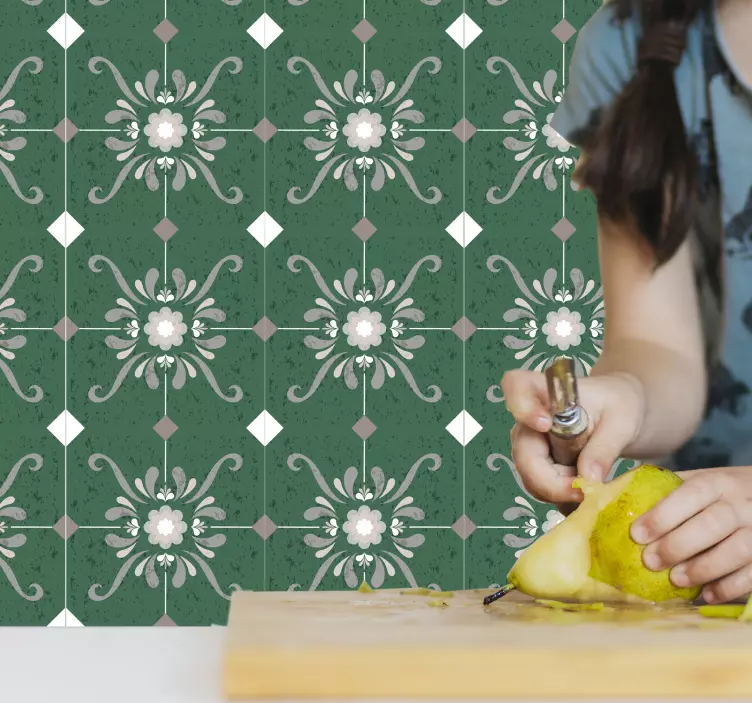 Autocolantes azulejos decorativos Telhas de estilo antigo - TenStickers