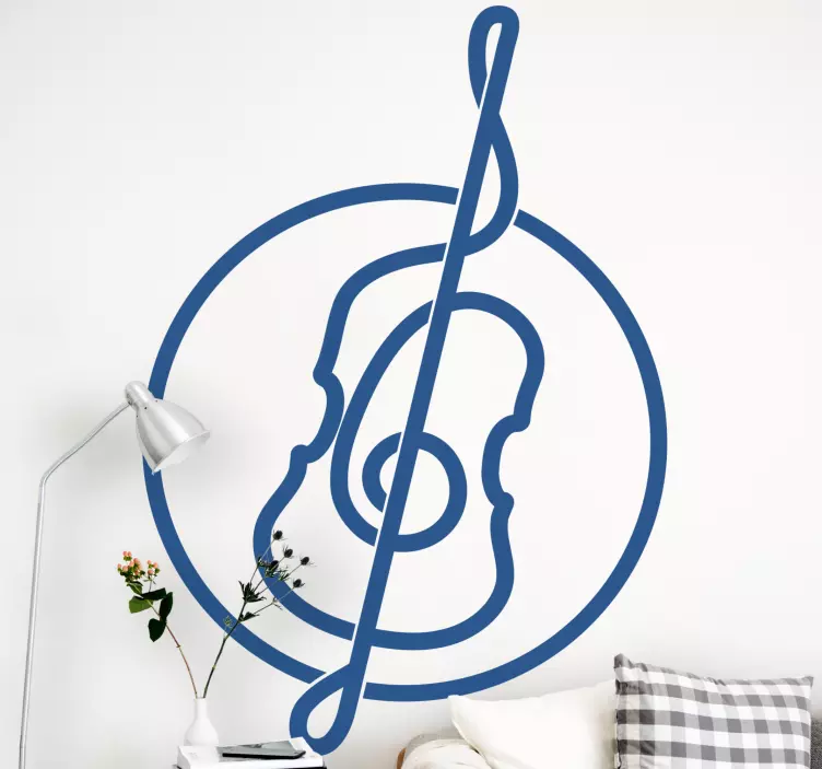 Autocolante animal design de violino musical - TenStickers