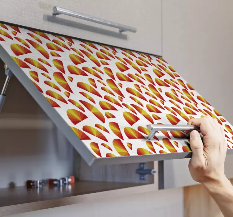 Autocolante amor padrão de coração colorido - TenStickers