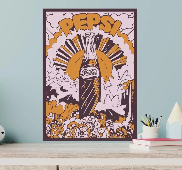 Autocolante animal arte de refrigerante vintage - TenStickers