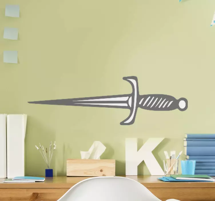 Autocolante animal contorno de adaga estilizado - TenStickers