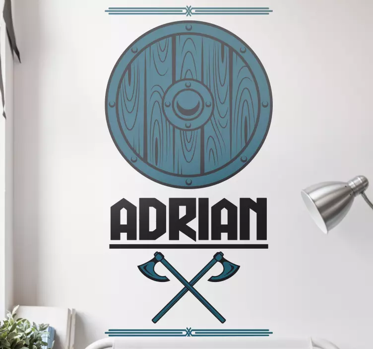 Autocolante animal emblema de escudo personalizado - TenStickers