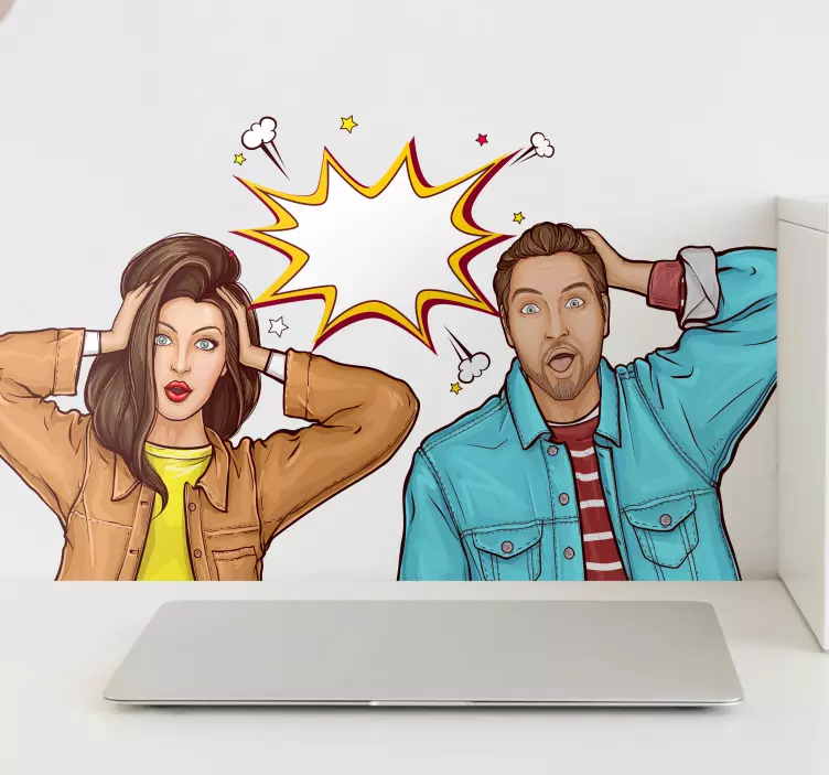 Autocolante animal expressão de personagens surpresas - TenStickers