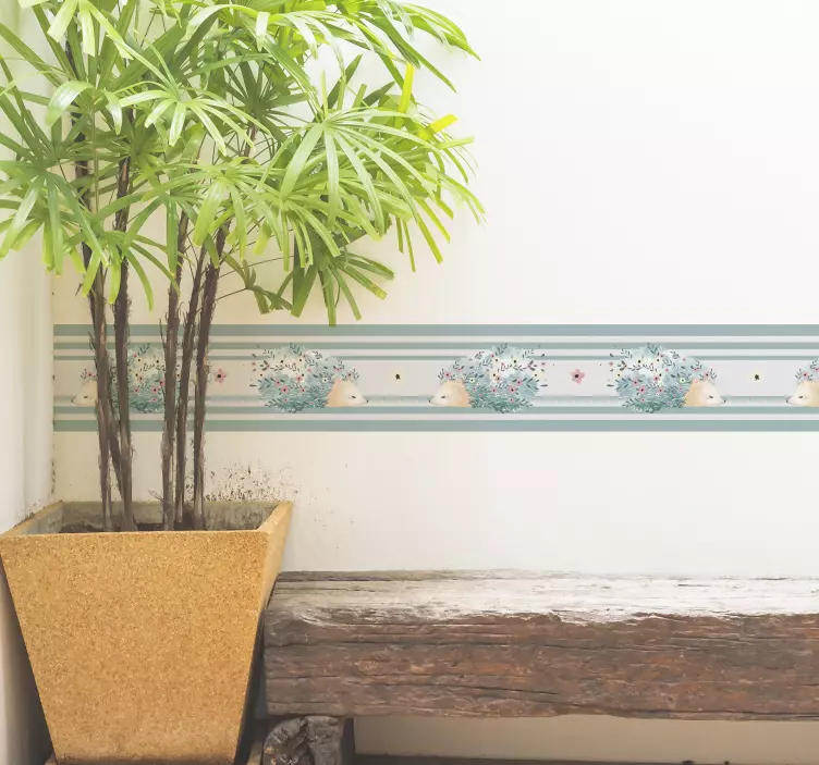 Autocolante animal padrão de ouriço encantador - TenStickers