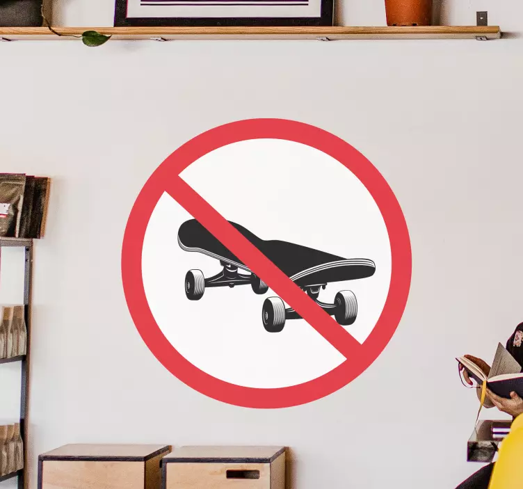 Autocolante animal proibido andar de skate - TenStickers