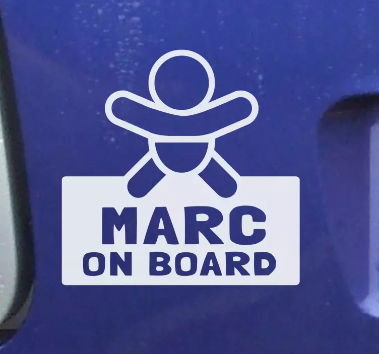 Vinil para carros Bebê personalizado a bordo - TenStickers