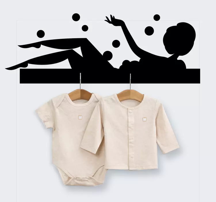 Autocolante cabide cena de banheira relaxante - TenStickers