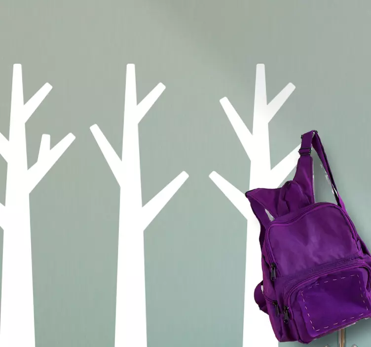 Autocolante cabide sombras artísticas de árvores - TenStickers