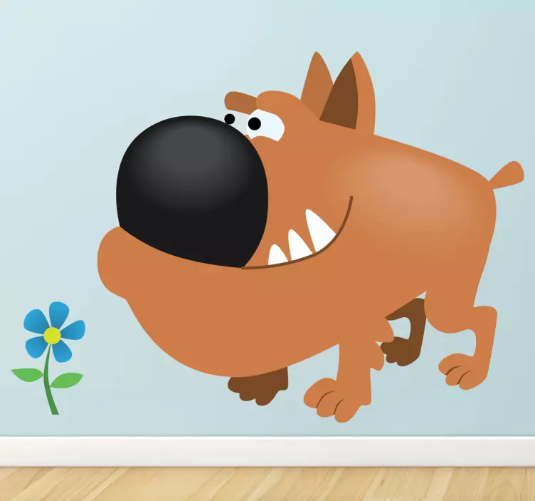 Autocolante cachorro marrom brincalhão - TenStickers