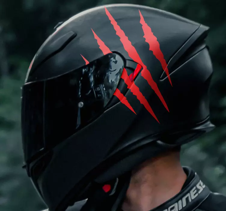 Autocolante capacete para motas garras - TenStickers