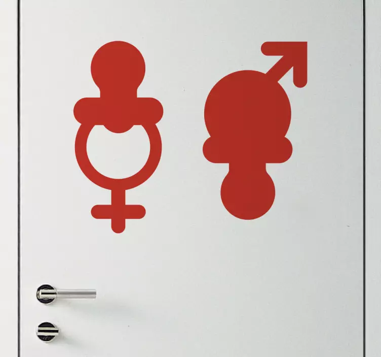 Autocolante chupeta menino e menina - TenStickers