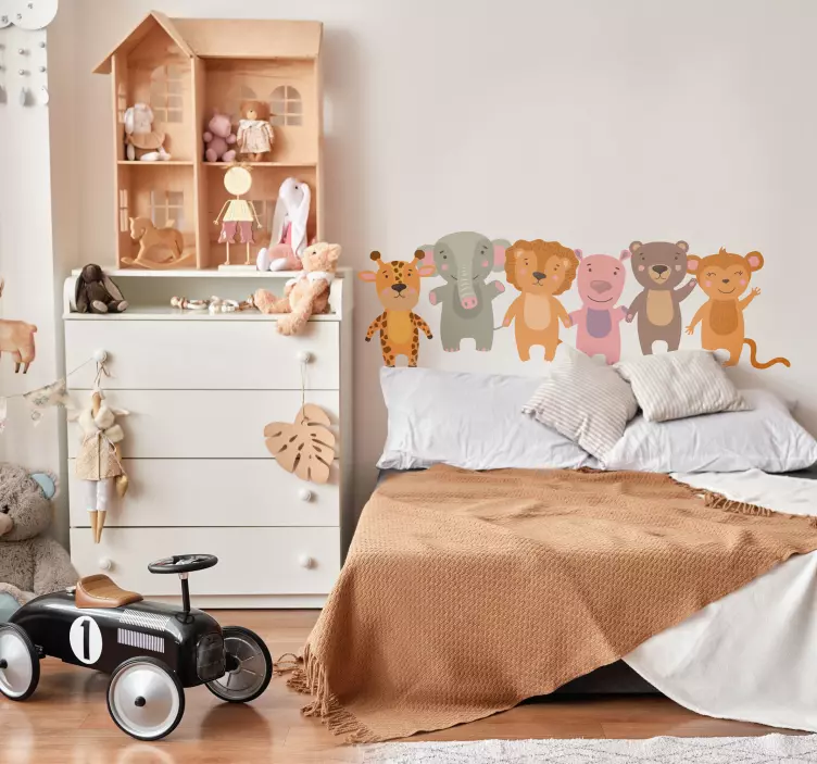 Autocolante com animais selvagens de desenhos - TenStickers