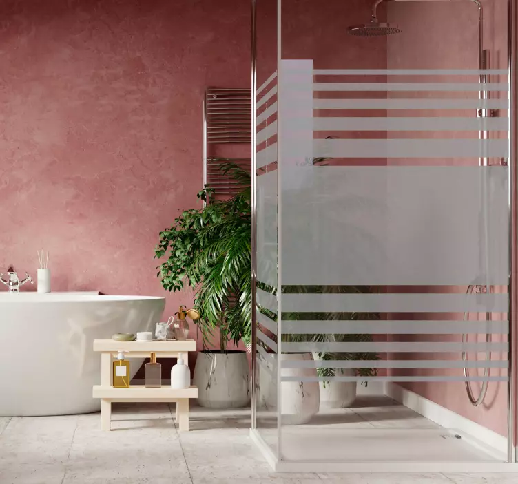 Autocolante com padrões de linhas horizontais - TenStickers