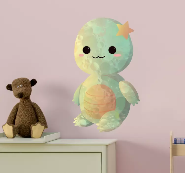 Autocolante com peixes tartaruga bebé - TenStickers