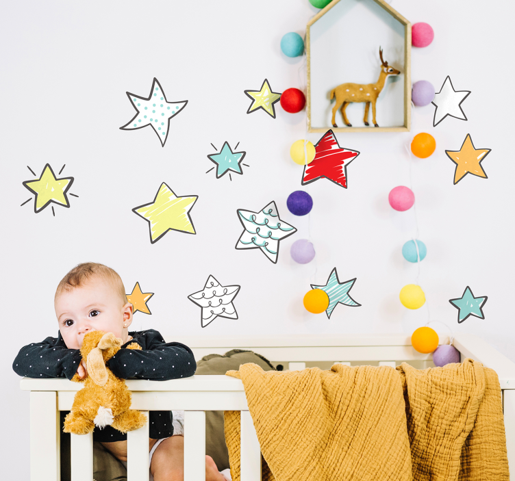 Autocolante conjunto estrelas - TenStickers