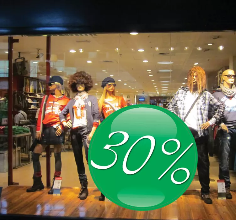 autocolante da janela de vendas bola verde - TenStickers