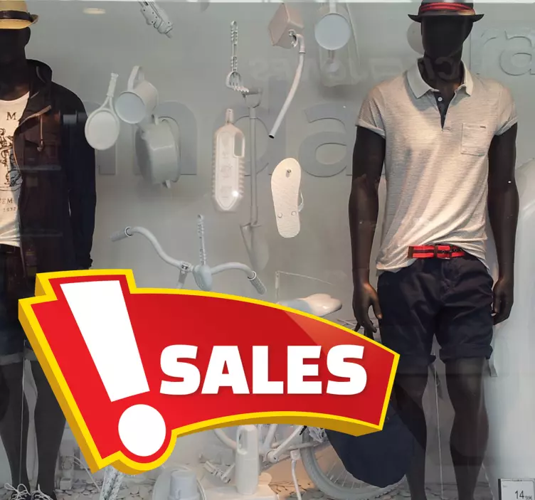 autocolante de ponto de exclamação - TenStickers