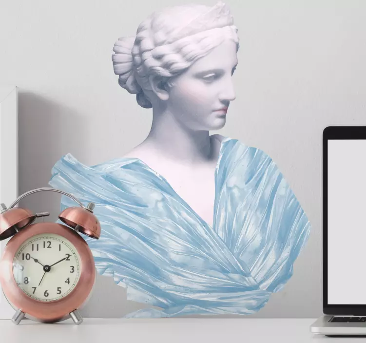 Autocolante de arte busto feminino clássico - TenStickers