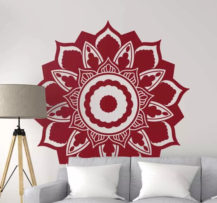 Autocolante de arte mandala botânica intrincada - TenStickers
