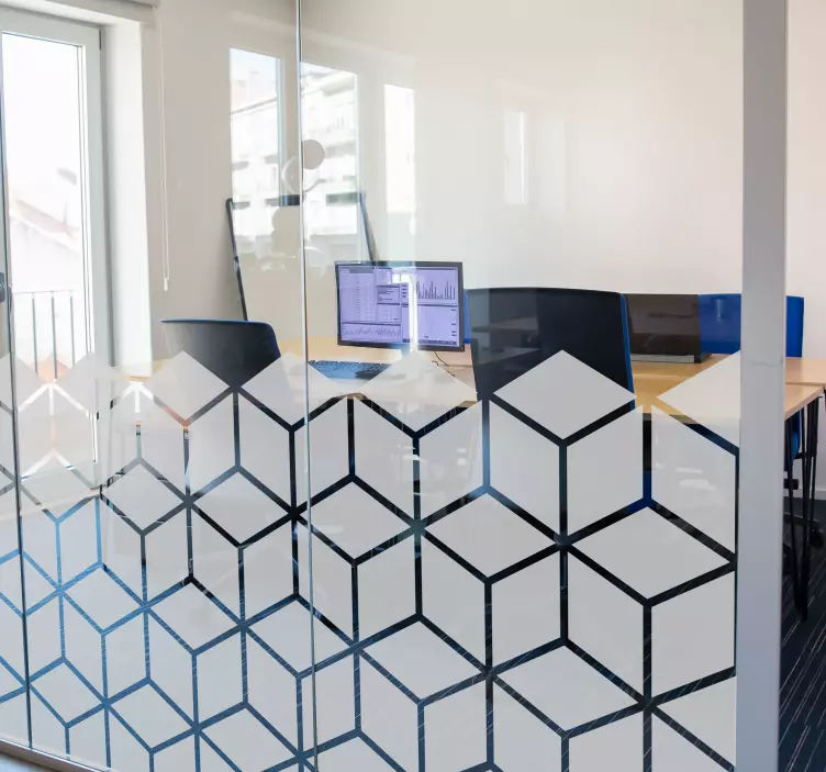 Autocolante decorativo geométrico translúcido - TenStickers