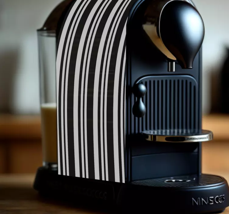 Autocolante máquina de café linhas verticais - TenStickers
