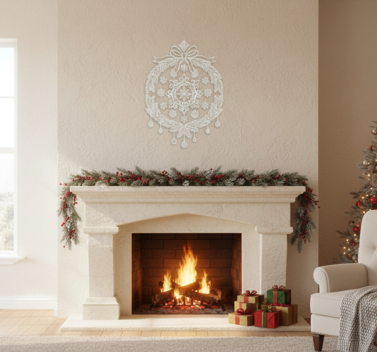 Autocolante de natal adesivos de janela brancos - TenStickers