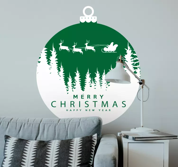 Autocolante de Natal design de ornamento festivo - TenStickers