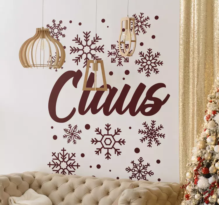 Autocolante de Natal design festivo de inverno - TenStickers