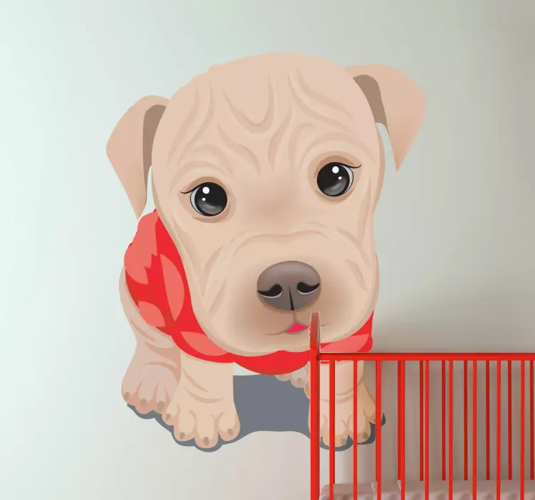 Autocolante de parede infantil cachorrinho - TenStickers