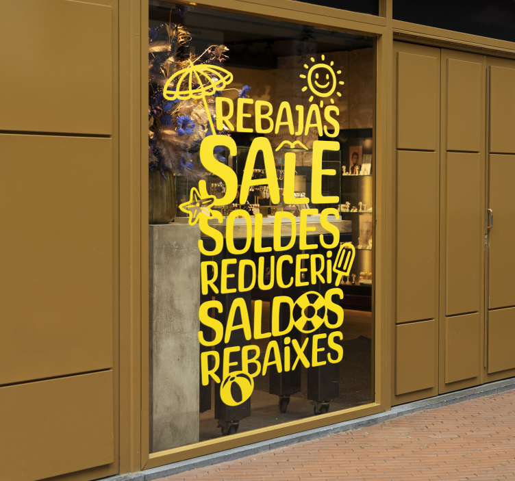 Autocolante de promoção línguas de verão - TenStickers