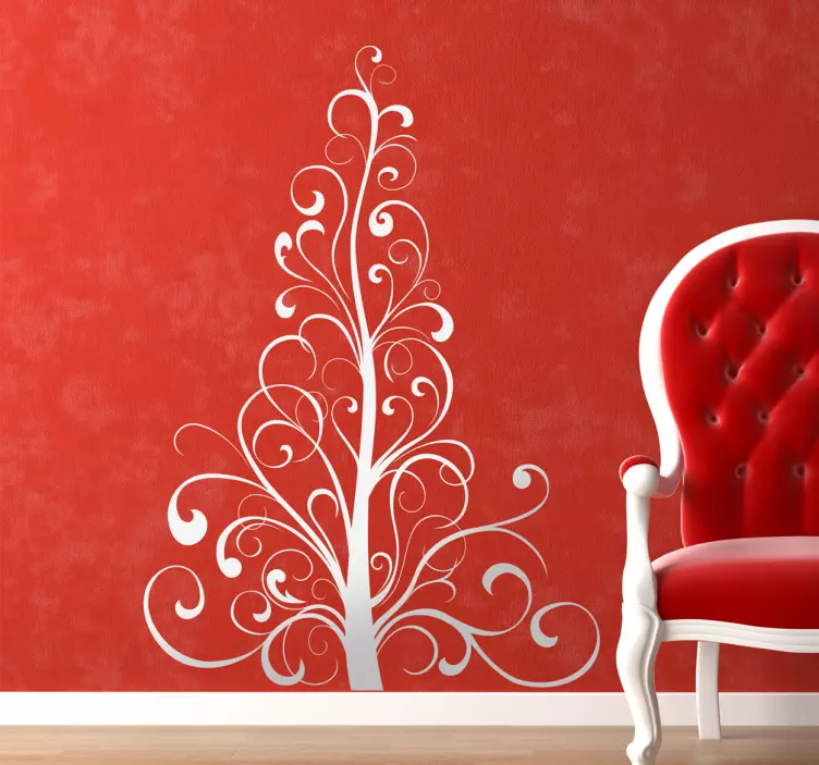 Autocolante decorativo árvore de natal linha - TenStickers