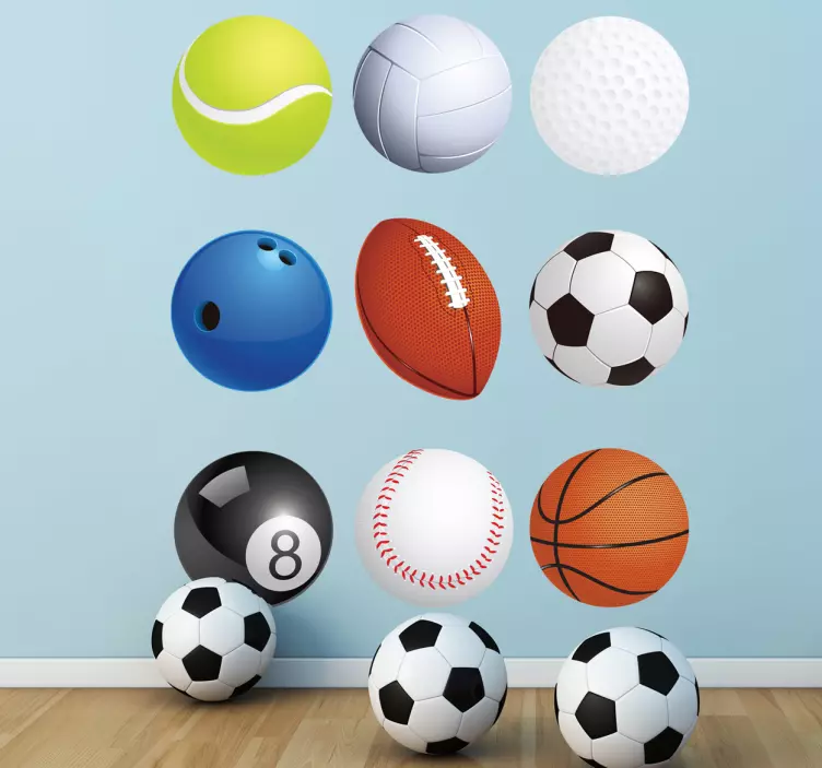 Autocolante decorativo bolas desportos - TenStickers