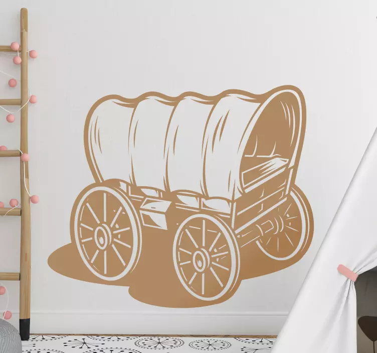 Autocolante decorativo carroça vintage - TenStickers