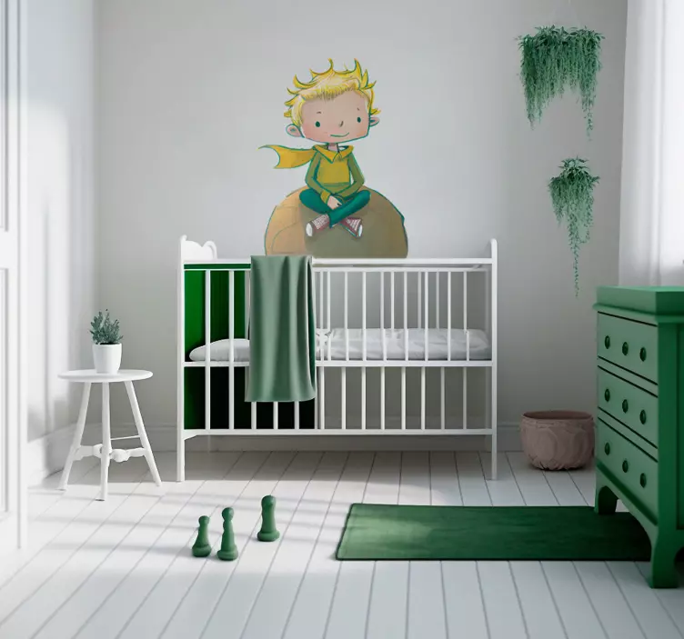 Autocolante cartoon menino no seu planeta - TenStickers