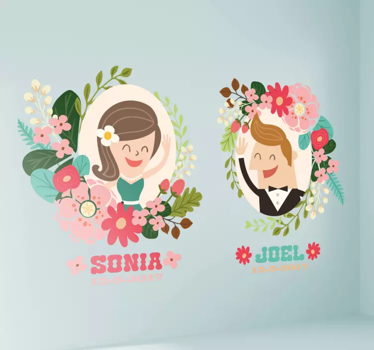 Autocolante decorativo casamento - TenStickers