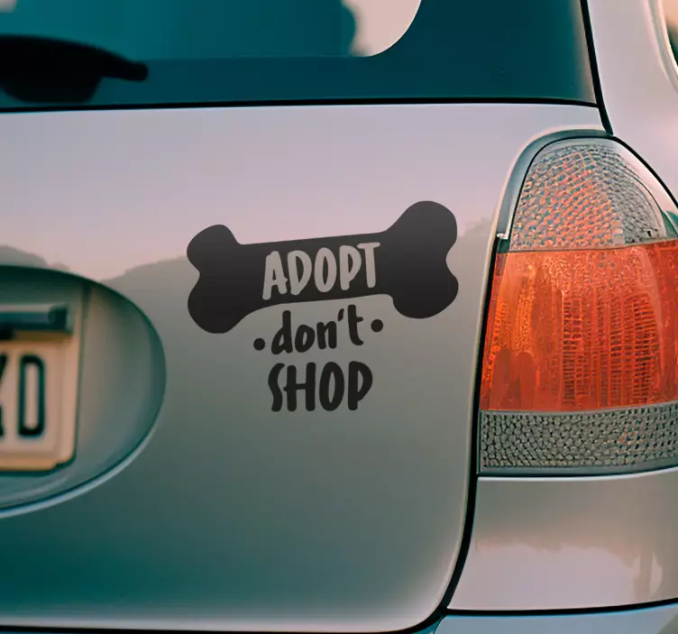 Autocolante animais estimação adote não compre - TenStickers