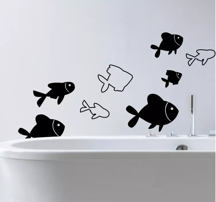Autocolante com peixes Peixe na parede - TenStickers