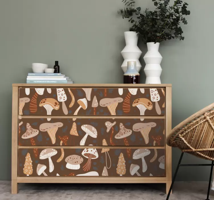 Autocolante para móveis composição de cogumelos - TenStickers