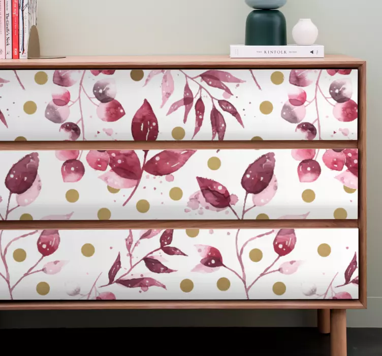 Autocolante decorativo conceito de folha botânica - TenStickers