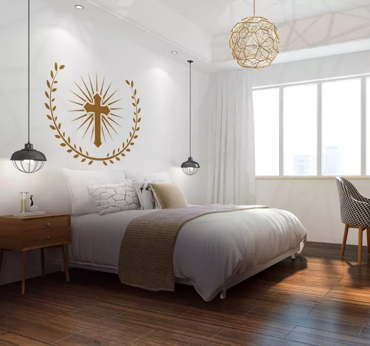 Autocolante decorativo cruz cristã - TenStickers