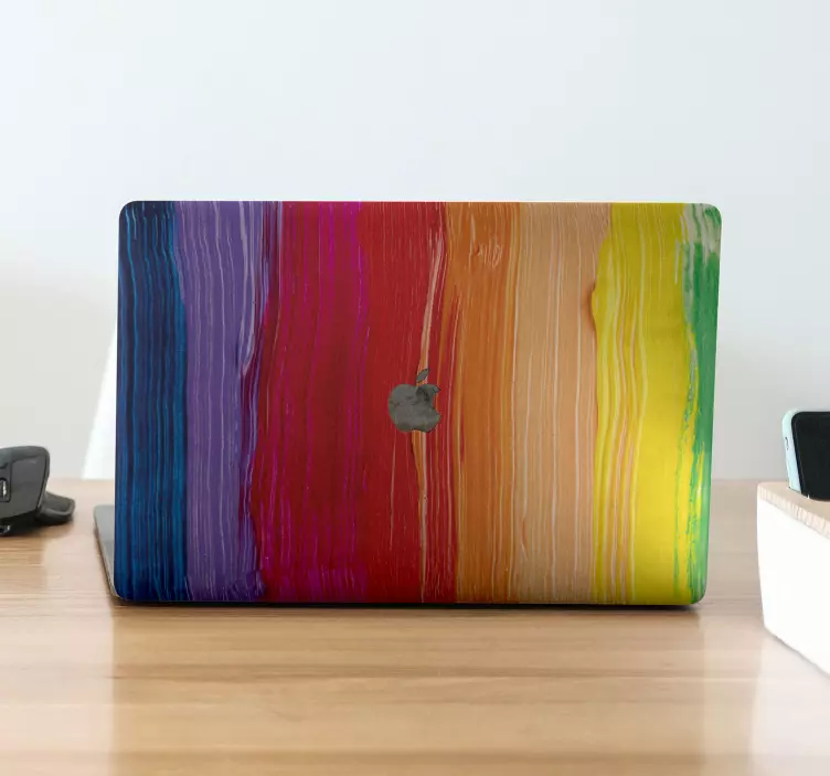 Autocolante Arco-íris pintado para Macbook - TenStickers