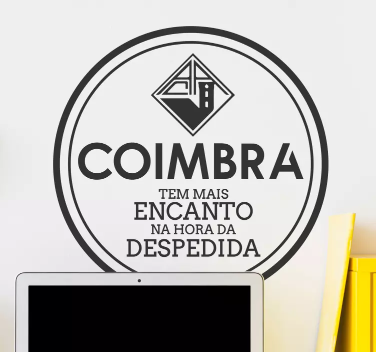 Autocolante de cidades Encanto de Coimbra - TenStickers